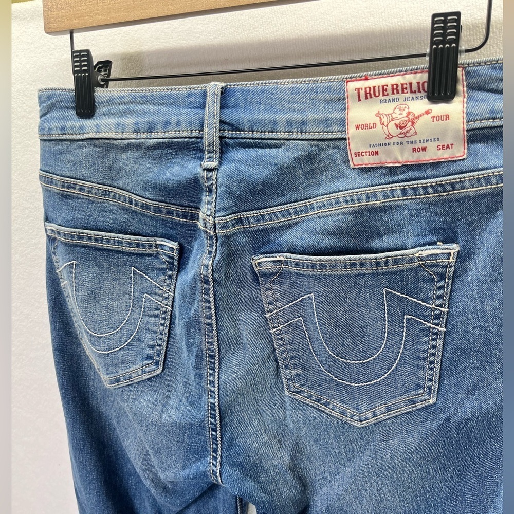 True Religion Jennie Curvy Mid Rise Super Skinny‎ Jeans Womens 28 Stretch 1989